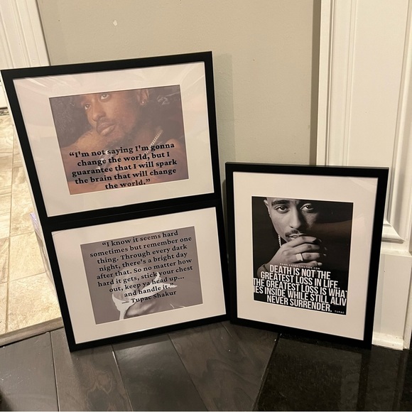 2Pac Tupac Shakur motivational quotes “THRU MY EYES” B&W Print collection - Picture 6 of 13